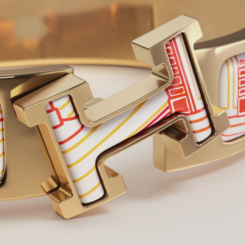 Clic H Faubourg City bracelet - White | Hermès Canada